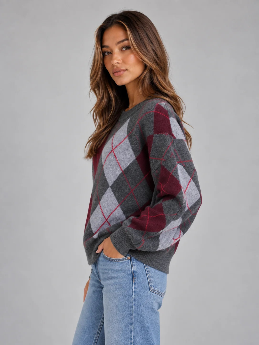 Classic Argyle Knit Jumper – Cozy Style For Every Occasion 1