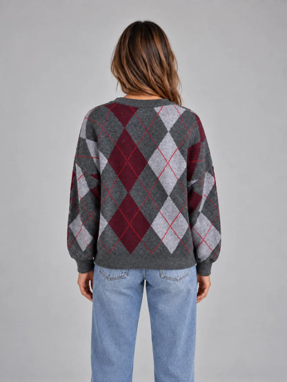 Classic Argyle Knit Jumper – Cozy Style For Every Occasion 2
