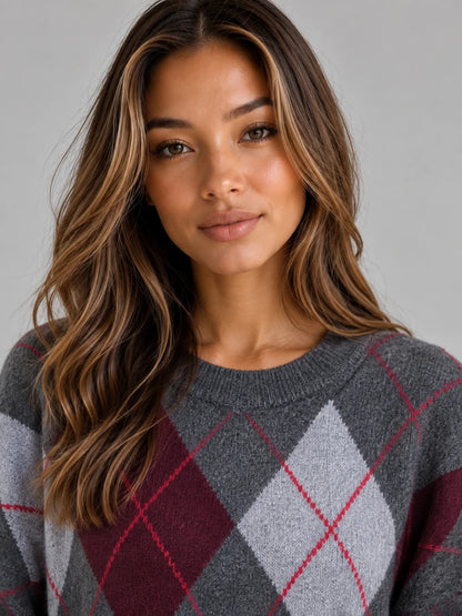 Classic Argyle Knit Jumper – Cozy Style For Every Occasion 3
