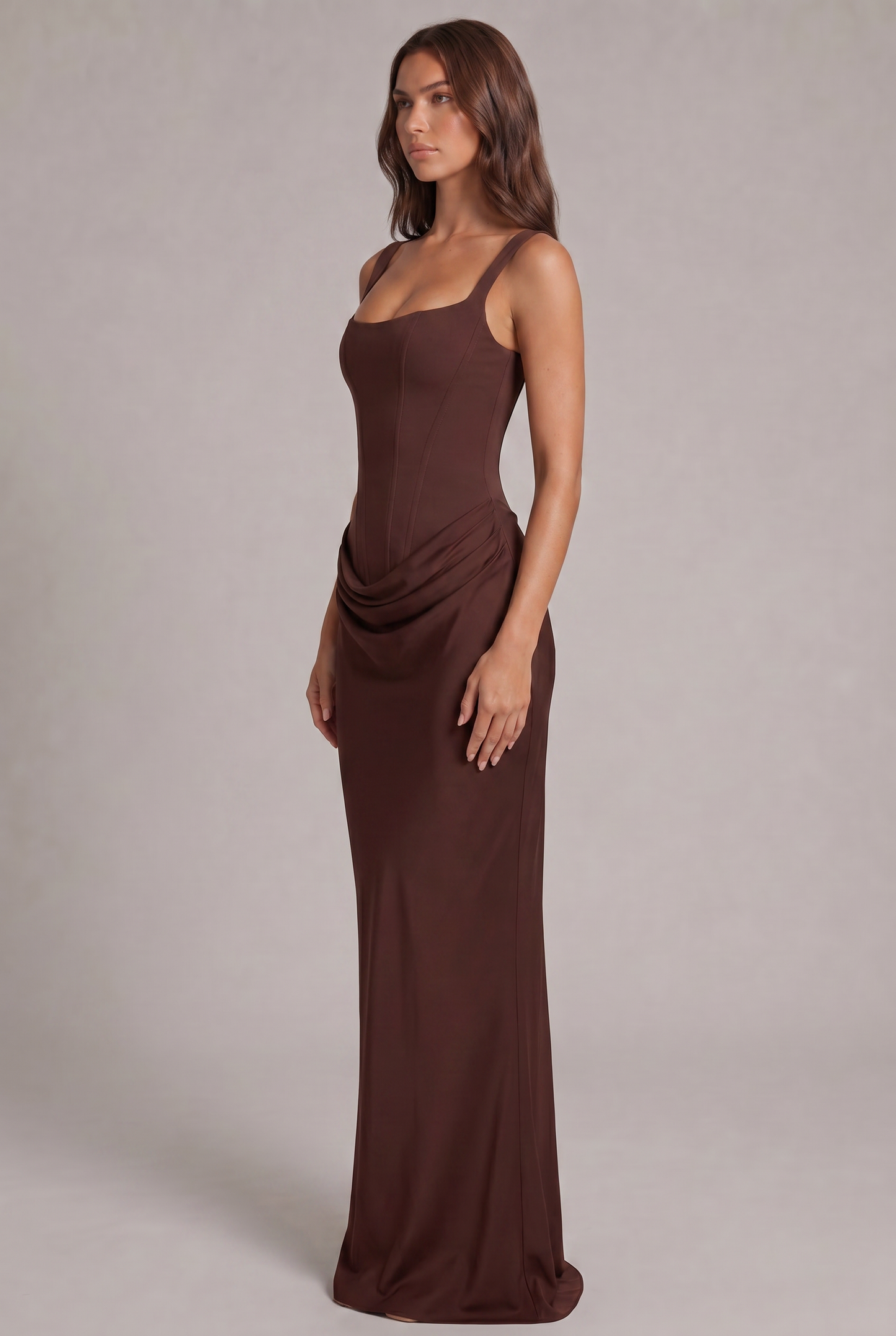 Cornelia Women's Maxi Dress – Structured Corset Elegant Evening Wear 2
