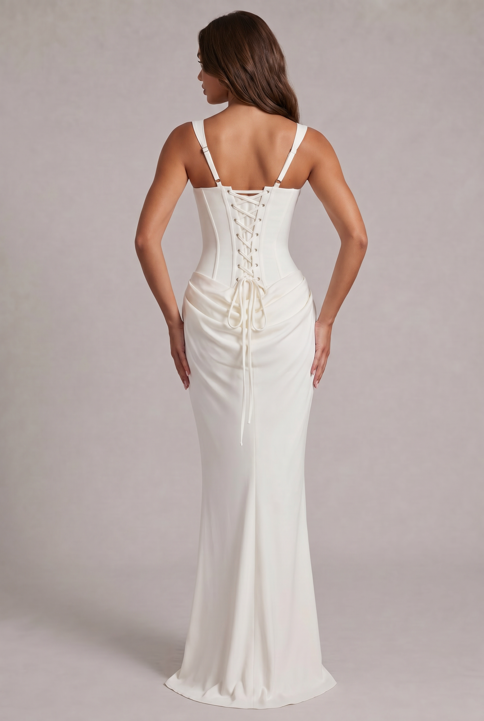 Cornelia Women's Maxi Dress – Structured Corset Elegant Evening Wear 7