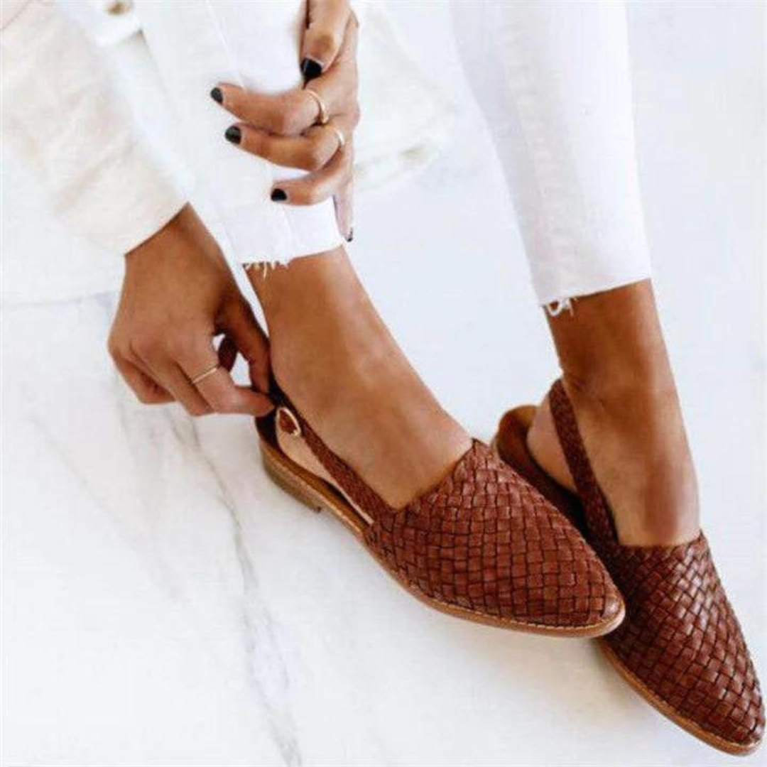 Della Women's Ballerina Flats – Lightweight Woven Comfort 0