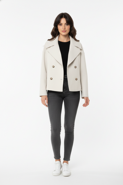 Elara Women's Coat – Lightweight Wool Blend for Cozy Winter Style 0