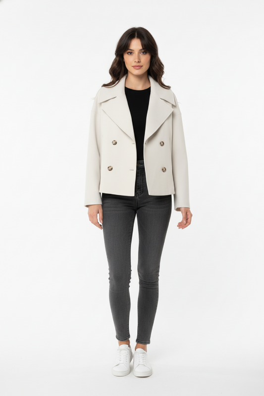 Elara Women's Coat – Lightweight Wool Blend for Cozy Winter Style 0