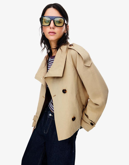 Elara Women's Lightweight Trench Coat – Structured Design for Stylish Layering 2