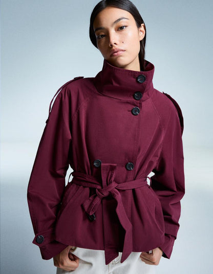 Elara Women's Lightweight Trench Coat – Structured Design for Stylish Layering 9