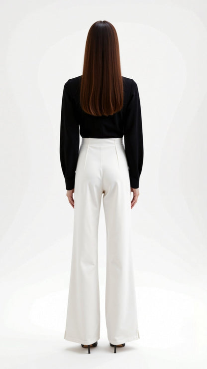 Trousers Women - Relaxed Baggy Mid-Rise Trousers