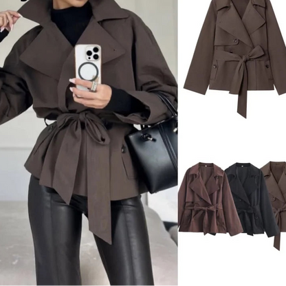 Elysse Women's Trench Coat – Double-Breasted Stylish Autumn Outerwear 0