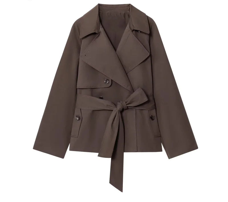 Elysse Women's Trench Coat – Double-Breasted Stylish Autumn Outerwear 6