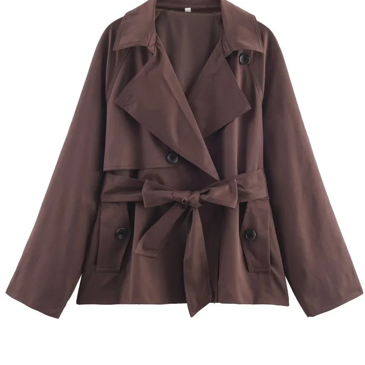 Elysse Women's Trench Coat – Double-Breasted Stylish Autumn Outerwear 8