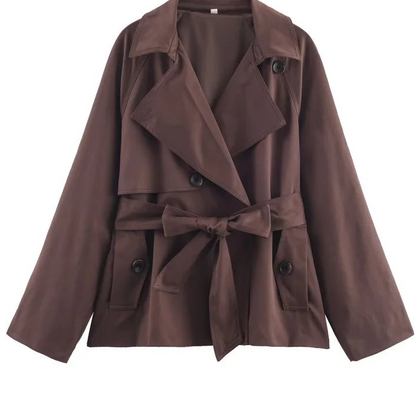 Elysse Women's Trench Coat – Double-Breasted Stylish Autumn Outerwear 8