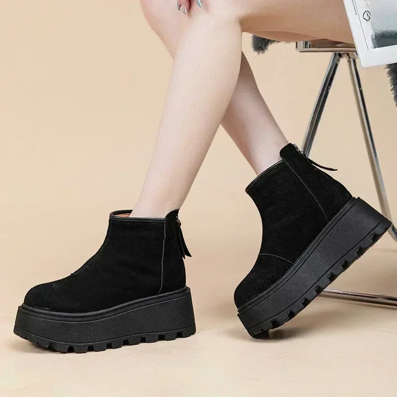 Faylen Women's Ankle Boots – Suede Chelsea Design for Stylish Winter Comfort 5