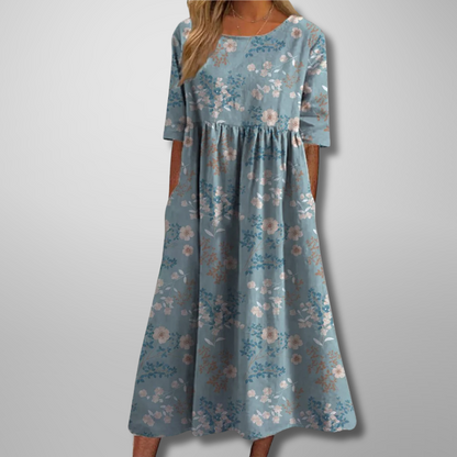 Glenna Women's Floral Midi Dress – Flowing Silhouette for Elegant Everyday Wear 4