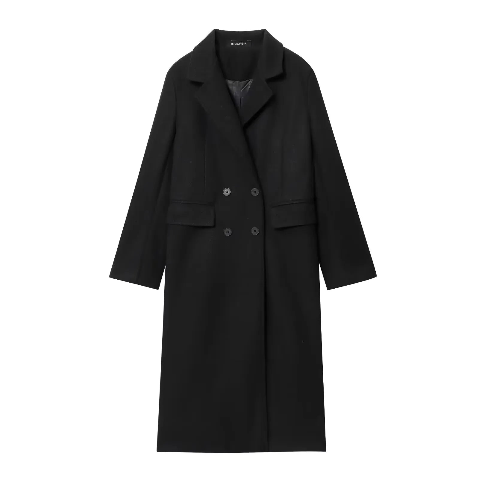 Hedra Women's Winter Coat – Double Breasted Lapel Jacket for Chic Style 7