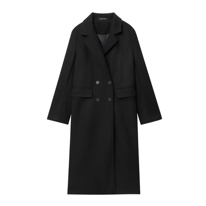 Hedra Women's Winter Coat – Double Breasted Lapel Jacket for Chic Style 7