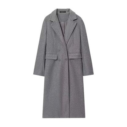 Hedra Women's Winter Coat – Double Breasted Lapel Jacket for Chic Style 8