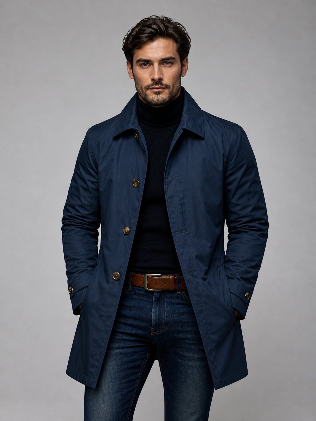 Heston Men's Tailored Coat – Structured Design for Smart-Casual Style 3