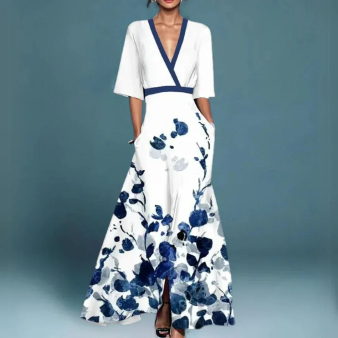 Jessa Elegant Maxi Dress – Floral Pattern Graceful Comfort 1