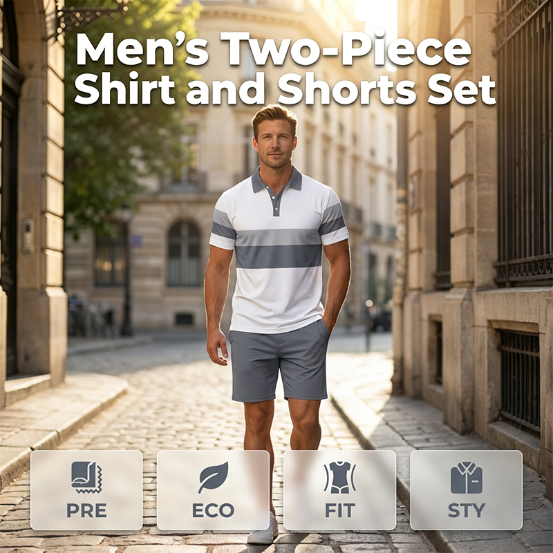 Kairo Men's Set – Breathable Two-Piece Shorts and T-Shirt for Summer 1