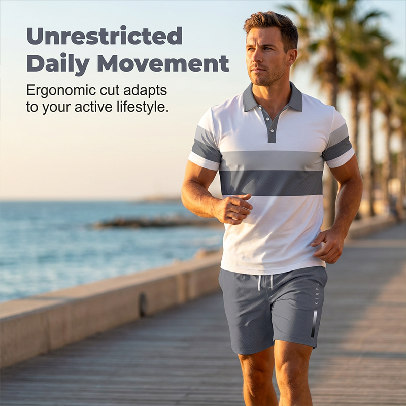Kairo Men's Set – Breathable Two-Piece Shorts and T-Shirt for Summer 7