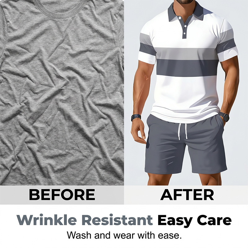 Kairo Men's Set – Breathable Two-Piece Shorts and T-Shirt for Summer 8