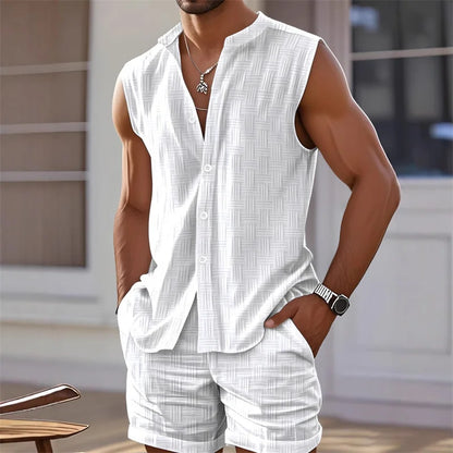 Kairo Men's Set – Stylish Plaid Shorts and T-Shirt Combo for Casual Comfort 1