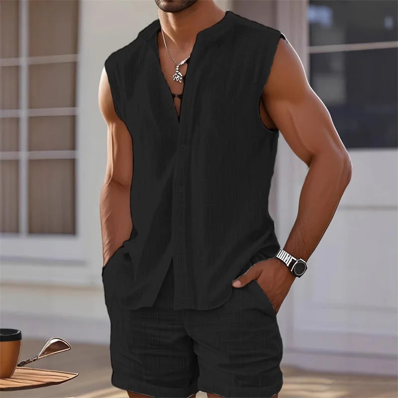 Kairo Men's Set – Stylish Plaid Shorts and T-Shirt Combo for Casual Comfort 2
