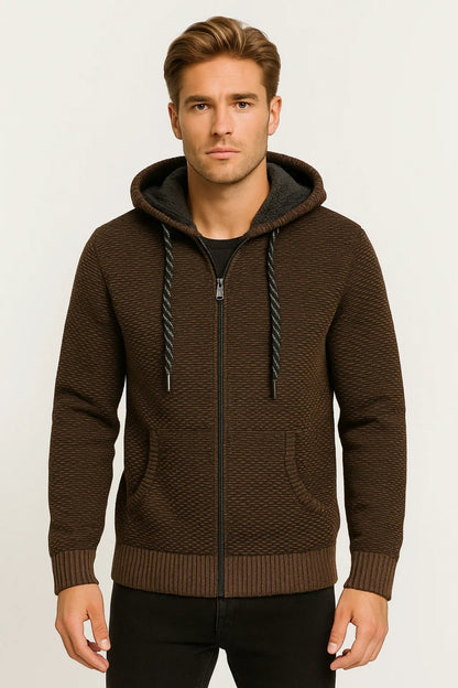 Karo Herren Kapuzenpullover – Warme Gefütterte Jacke für Gemütliche Tage 2