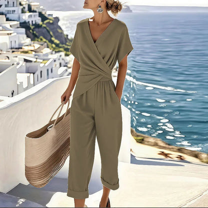 Kendra Women's Set Loungewear – Flattering Wrap Design for Effortless Style 2