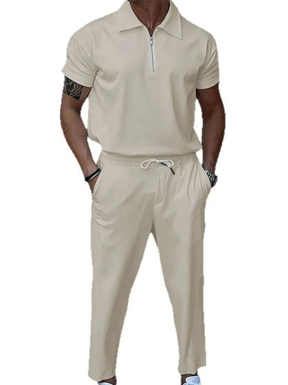 Keston Men's Casual Office Wear Set – Comfortable Stretch Fit Outfit 8