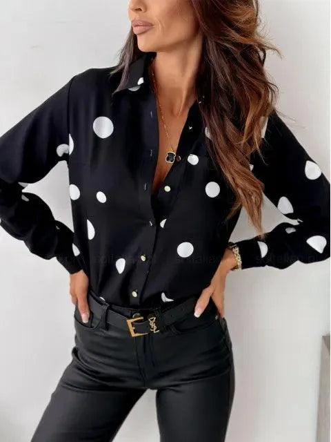 Kiora Women's Blouse – Elegant Polka Dot Design for All-Day Comfort 1