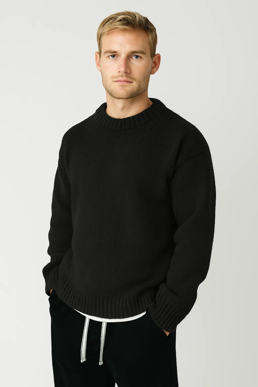 Kraft Herren Oversize-Pullover – Grobstrick für Lässigen Stil 0