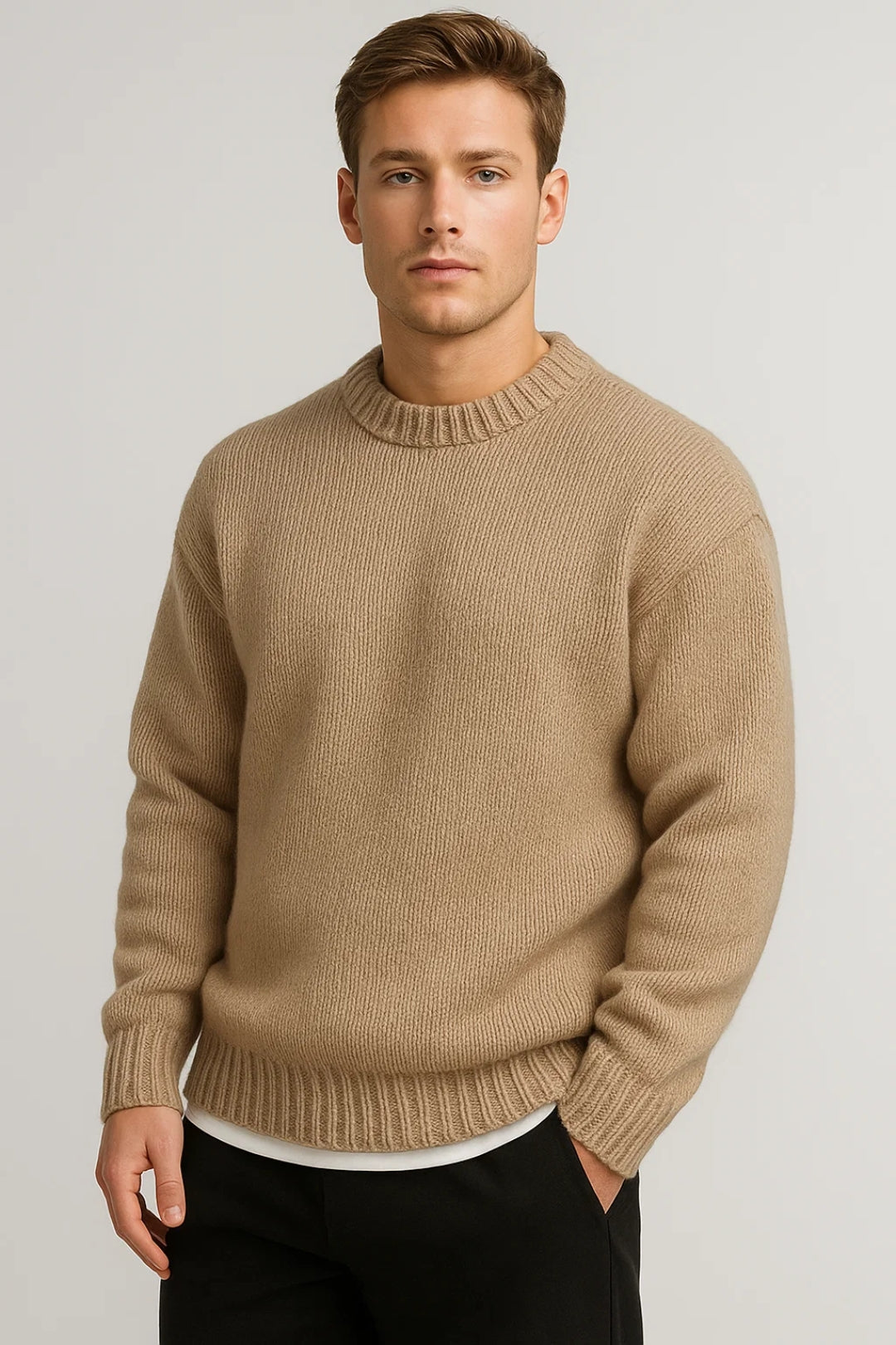 Kraft Herren Oversize-Pullover – Grobstrick für Lässigen Stil 3