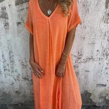 Lana Women's Elegant Linen Dress – Lightweight Summer Comfort 2