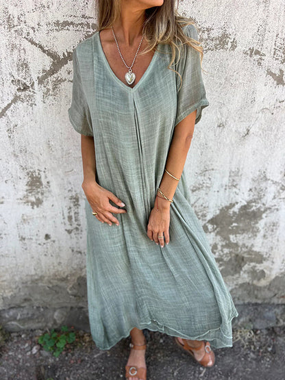 Lana Women's Elegant Linen Dress – Lightweight Summer Comfort 4