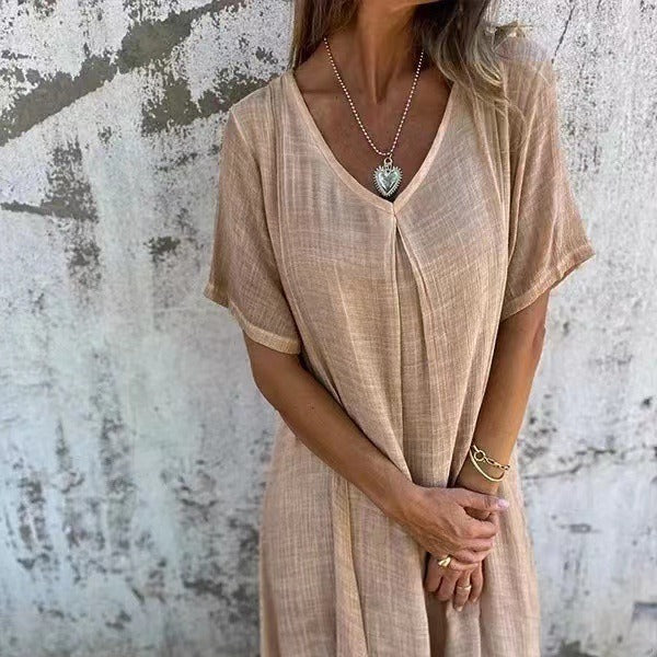 Lana Women's Elegant Linen Dress – Lightweight Summer Comfort 8