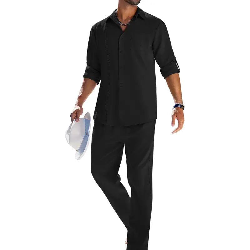 Lano Men's Outfit Set – Lightweight Linen-Blend Casual Style 2