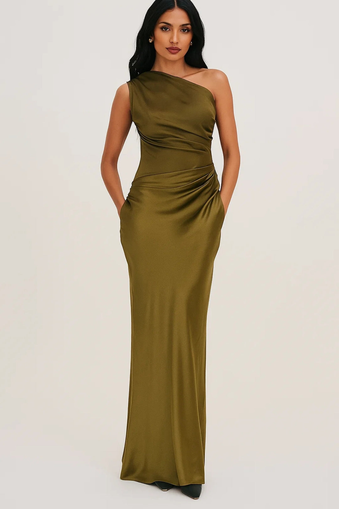 Lara Damen Maxikleid – Elegantes One-Shoulder Design für Festliche Anlässe 2