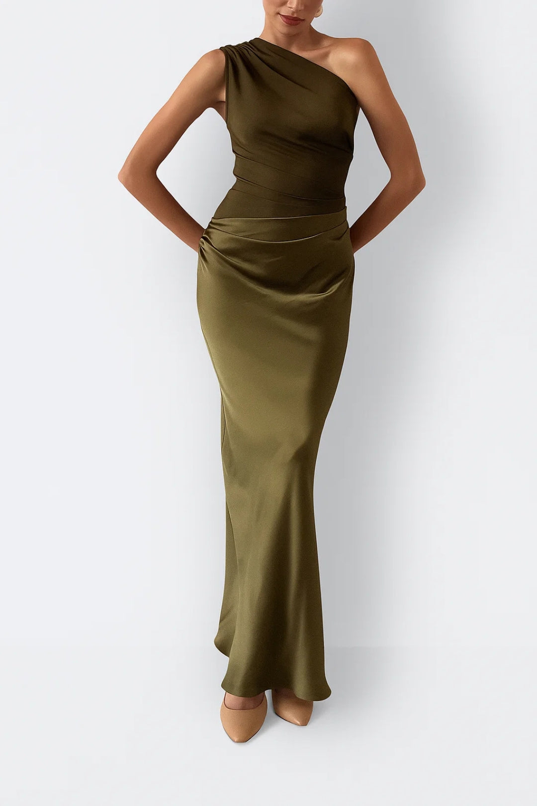 Lara Damen Maxikleid – Elegantes One-Shoulder Design für Festliche Anlässe 3