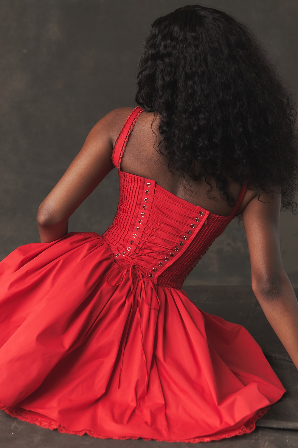 Lara Women's Corset Flare Mini Dress – Sculpted A-Line Elegance 5