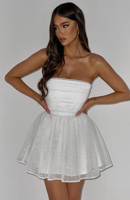 Lara Women's Tulle Mini Dress – Flared A-Line Elegance for Cocktail Events 3