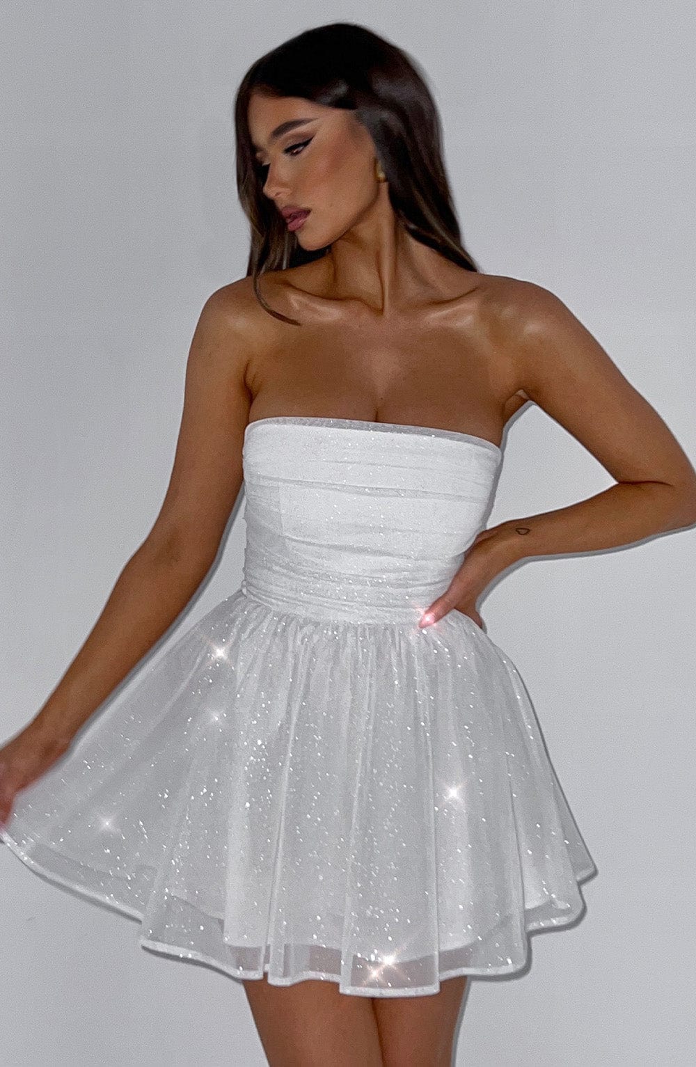 Lara Women's Tulle Mini Dress – Flared A-Line Elegance for Cocktail Events 4