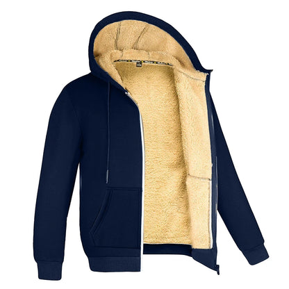 Larnex Unisex Hooded Lambswool Jacket – Thickened Warmth for Cold Weather 1