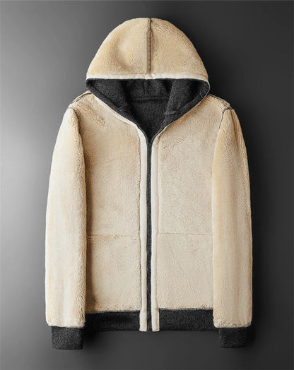 Larnex Unisex Hooded Lambswool Jacket – Thickened Warmth for Cold Weather 5