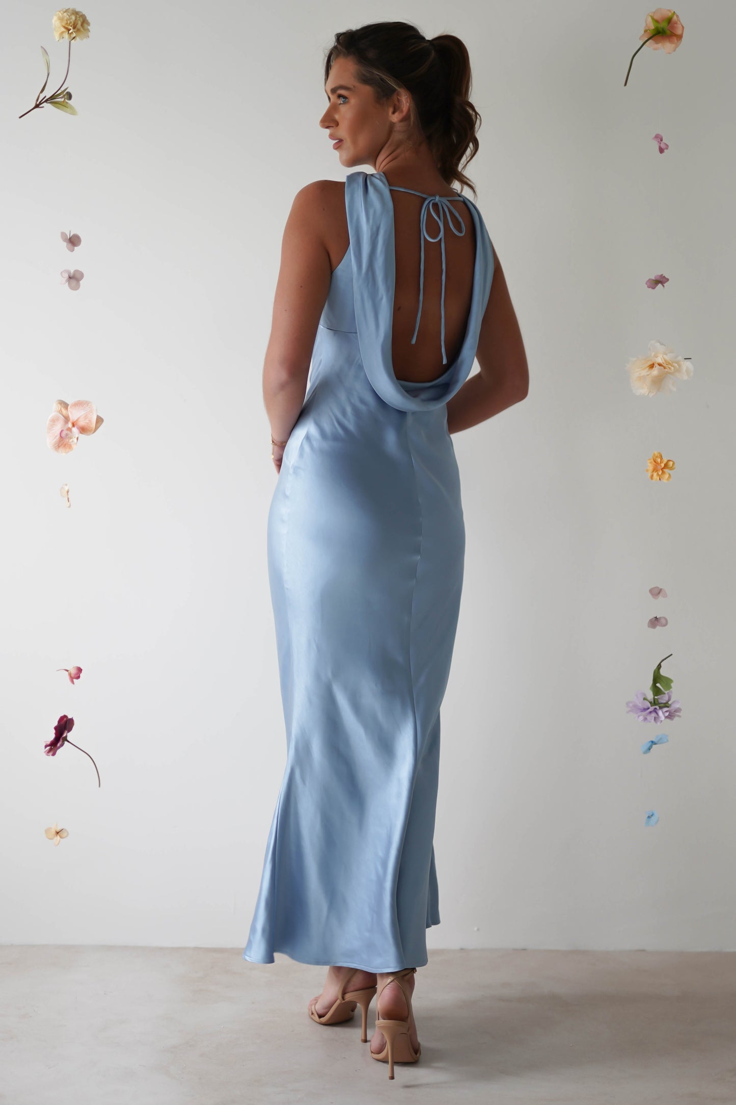 Lauryn Halter Neck Black Maxi Dress – Sophisticated Open-Back Elegance 6