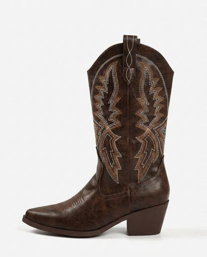 Lazaro Women's Western Knee High Boots – Embroidered Leather Stylish Comfort 0