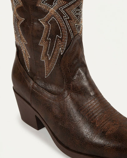 Lazaro Women's Western Knee High Boots – Embroidered Leather Stylish Comfort 2
