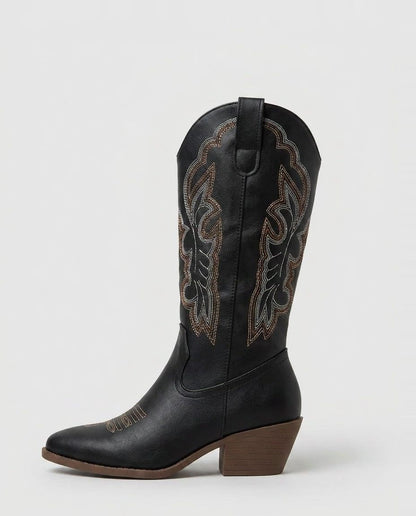 Lazaro Women's Western Knee High Boots – Embroidered Leather Stylish Comfort 4