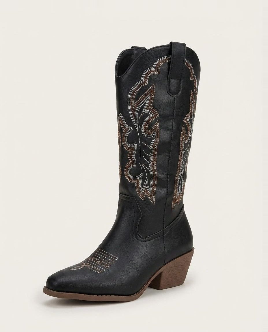 Lazaro Women's Western Knee High Boots – Embroidered Leather Stylish Comfort 5