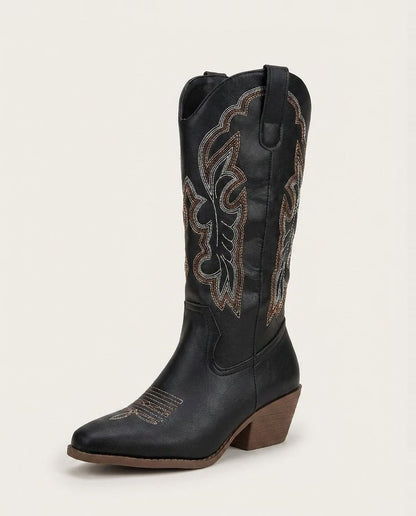 Lazaro Women's Western Knee High Boots – Embroidered Leather Stylish Comfort 5
